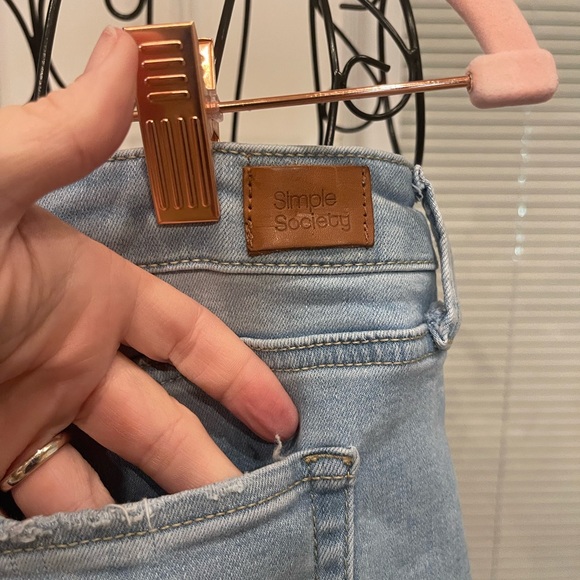 Stylish Light Blue Distressed Skinny Jeans - Picture 8 of 10